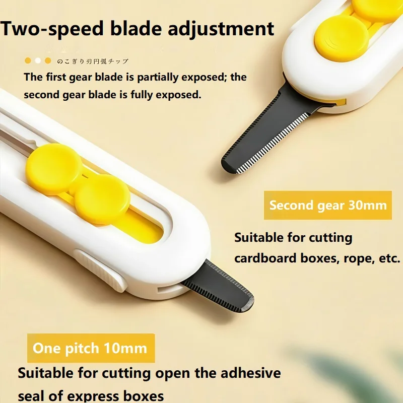 ABS Durable Magnetic Mini Box Cutter Retractable Blade Safety Letter Opener Portable Paper Cutter MGD20