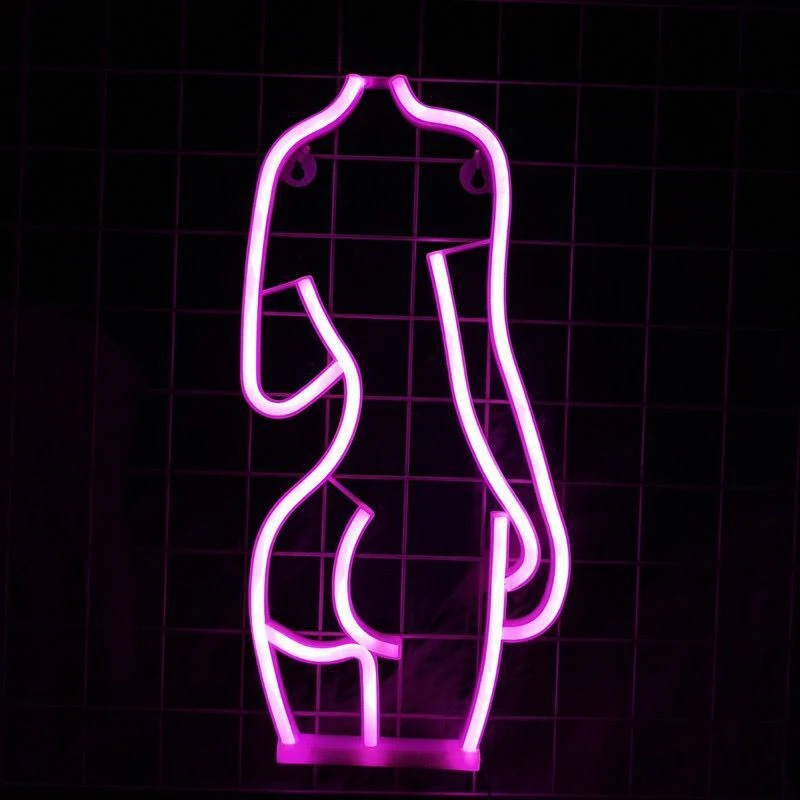 

LED Neon Sexy Ladies Back Modeling Lights Bar Party Atmosphere Layout Creative Wall Decoration Beer Art Signboard Lights