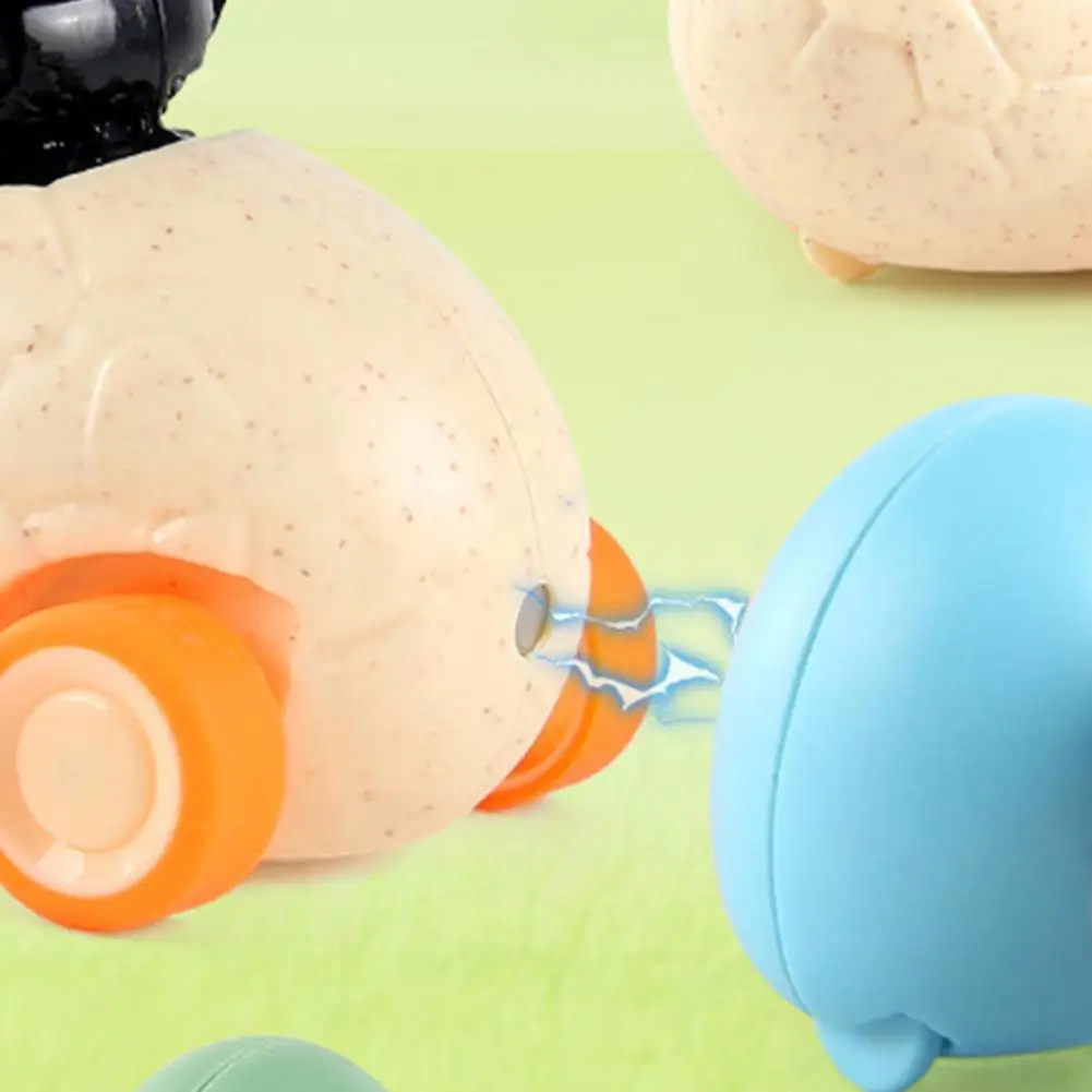 Wind-up Dinosaur Egg Toy Movable Mouth Clockwork Dino Toy with 3 Magnetic Eggs Inertial Drive Cartoon Dinosaur Car Toy