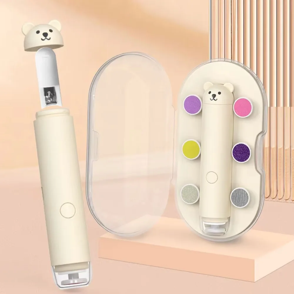 

Little Bear Electric Nail Grinder Quiet Operation Soft Light Nail Filer Clippers Anti Scratch Speed Adjustment