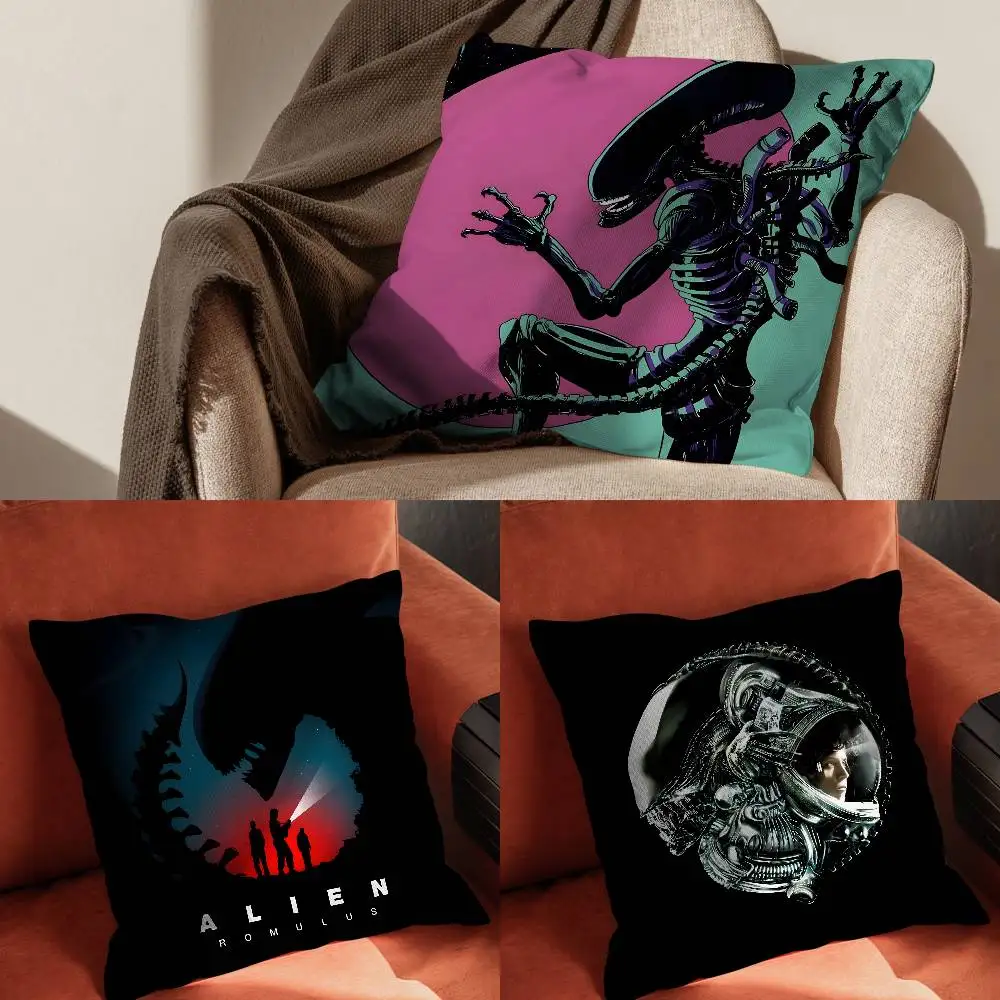 

Horror Movie A-Alien Pillow Case Pillowcase For Car Pillows 60x60 Cushions Luxury Double Sided Cover Home And Decoration Sofa 3