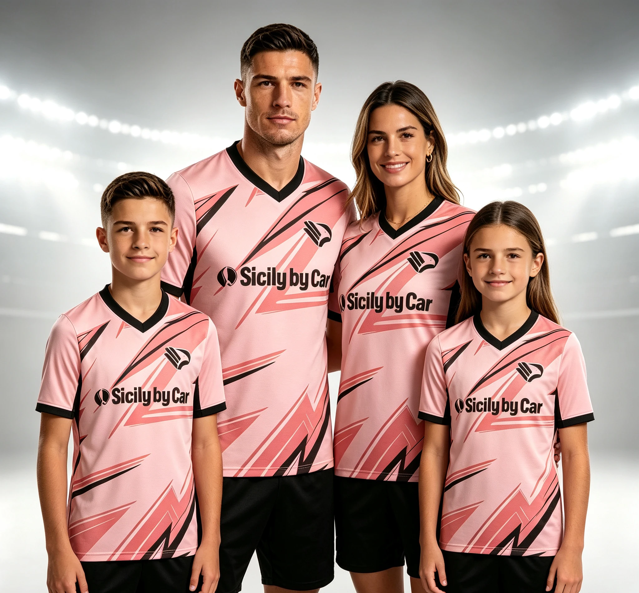 Palermo Fußball-Sweatshirt der Saison 26-27, Heim- und Auswärtstrikot, 3D-Druck, atmungsaktiv, Sport- und Freizeit-Oberteil für Eltern und Kinder – Detail 3