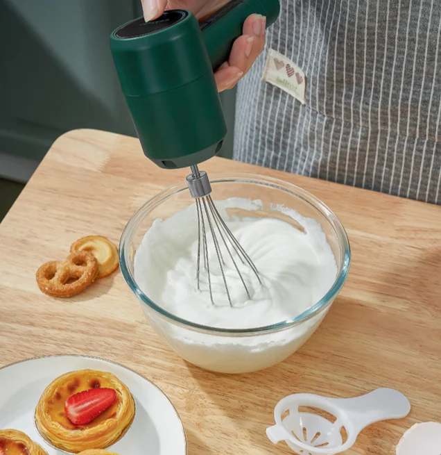 USB Rechargeable Detachable 3 Speeds Modes Cream Mixing Whipping Cake Baking Essentials Handheld Egg Beater Electric Mixer 20W