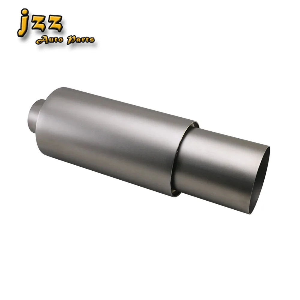 Car Exhaust System Titanium Muffler Tail Pipe Tip Universal High Quality Stainless Interface 63mm 76mm Exhaust Muffler