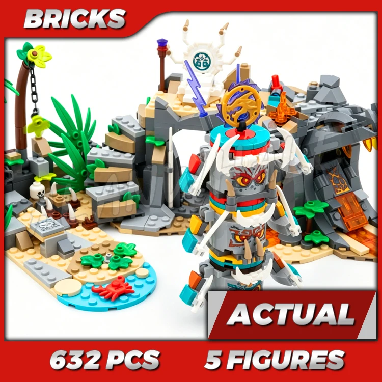 632pcs Island Shinobi The Keepers' Village Jungle Lair Prison Stone Pillar 60039 Building Kits toys Compatible With Bricks