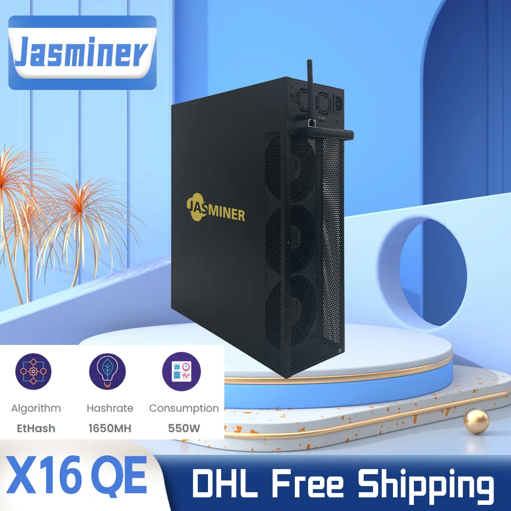 New Jasminer X16 QE 1850M 1750Mh/S 1650M 550W Crypto Hardware Ethash ETHW ETC Mining Machine