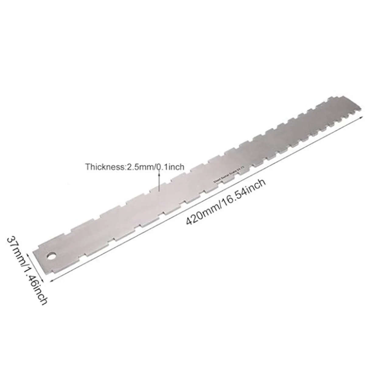 กีตาร์เบสคอ Notched STRAIGHT EDGE Fret Rocker String Action ไม้บรรทัด Luthier ชุดเครื่องมือ