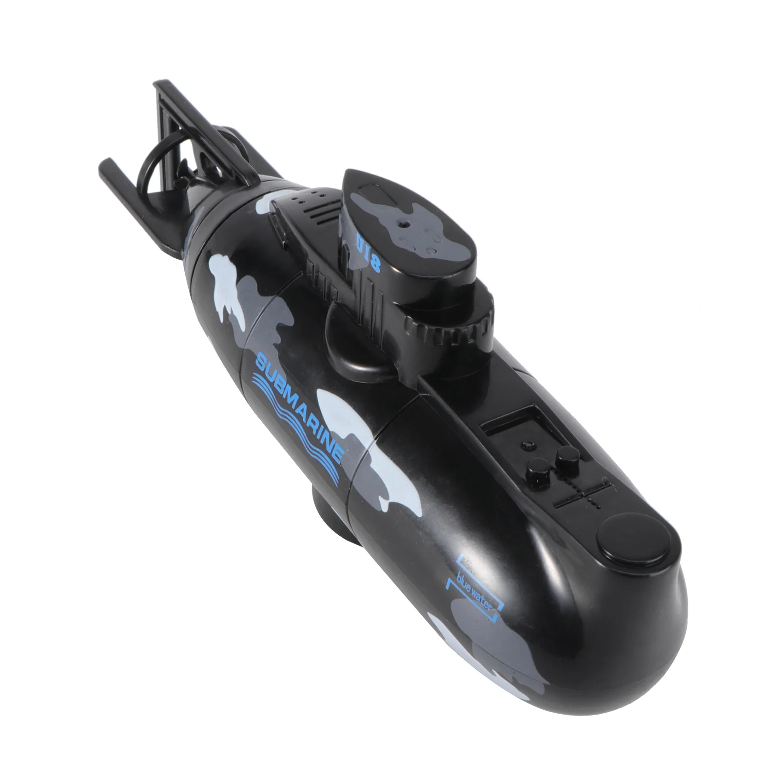 RC Submarine Mini Boat 37V Plastic Mini Submarine Boat RC Toy Boat Waterproof Diving Gift for Kids (Black)