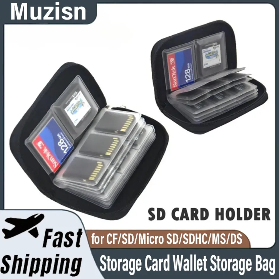 

Чехол-держатель, кошелек, сумка для хранения карт памяти, 22 слота для CF/SD/Micro SD/SDHC/MS/DS, игровые аксессуары, коробка для карт памяти