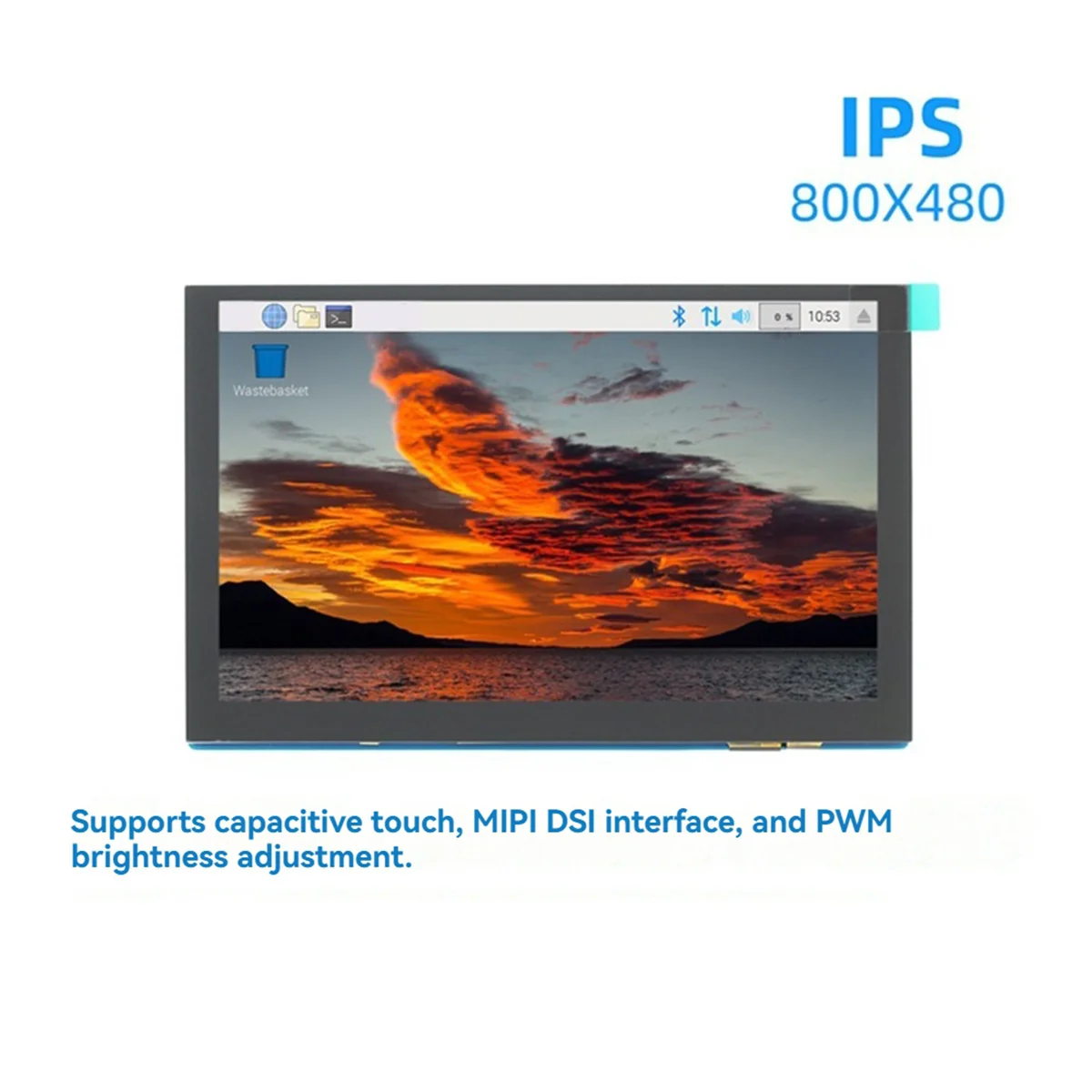 New 5 Inch QLED Display DSI Interface Panel Multi-Point Touch for Raspberry Pi 4B/3B/2B and Other Full Range Motherboards