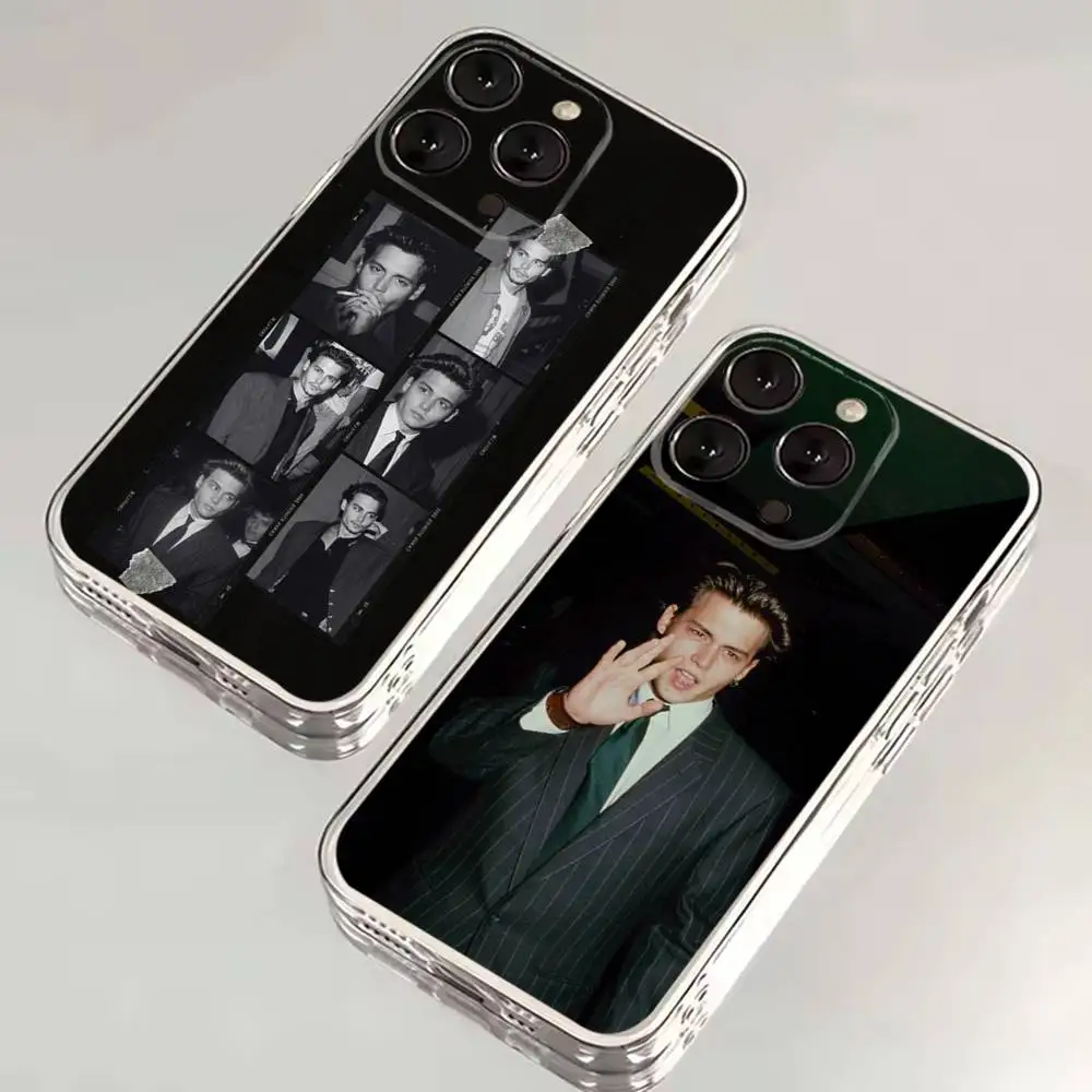 

Actor Singer J-Johnny Depp Phone Case For iPhone 16,15,14,13,12,11 Plus,Pro,Max,XR,XS,Plus,E,SE4,Mini Transparent Soft Cover
