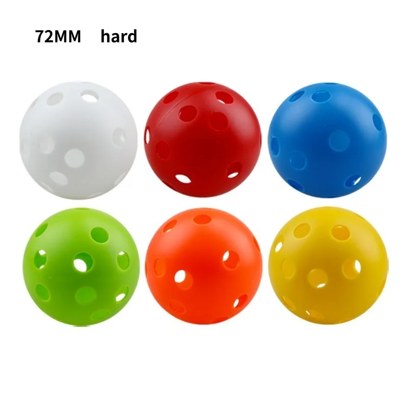 

72mm 26-Hole Plastic Practice Balls, Lightweight Perforated Training Ball for Indoor Outdoor Play