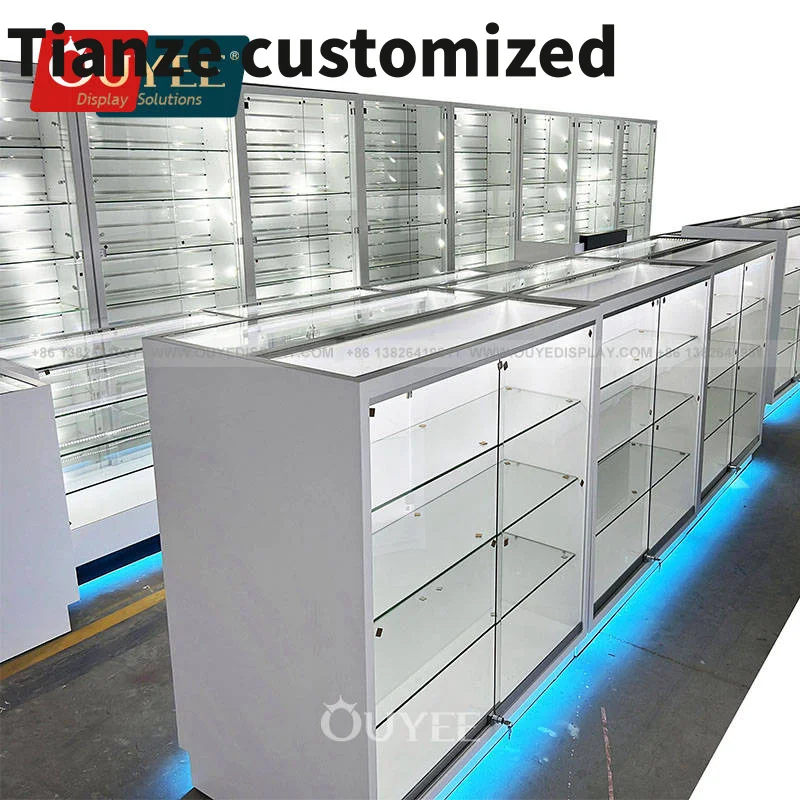 

Customized-Customized Smoke Shop Wood Display Smoke Shops Supplies Showcase Glass Smoke Shop