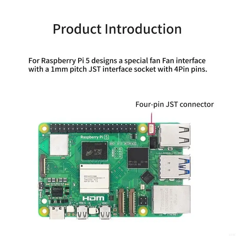 5 В охлаждающий вентилятор для радиатора PI5 3007 4PIN JST ТЕРМИНАЛЬНЫЙ Эффективный Тепло рассеяния Активный охлаждающий