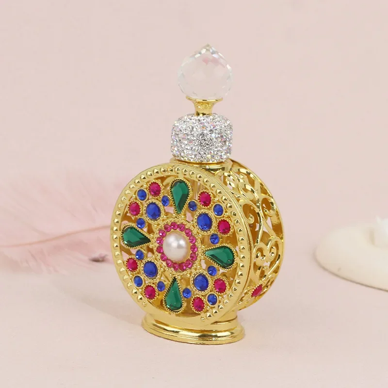 15ml wysokiej klasy luksusowa retro emaliowana butelka z zakraplaczem olejku eterycznego butelka na próbki aromatów do olejków zapachowych perfumy
