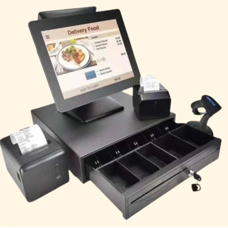 Punto de venta All-in-one pos touch screenfor cashier supermarket equipment cash register POS terminal CAISSE ENREGISTREUSE TACT