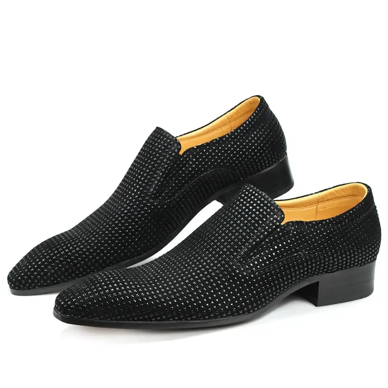 Handmade Custom Men Shoe Casual One-step Fashion Loafers Classic Style Male Dress Formal Shoes Luxury Point Toe Shoes for Men