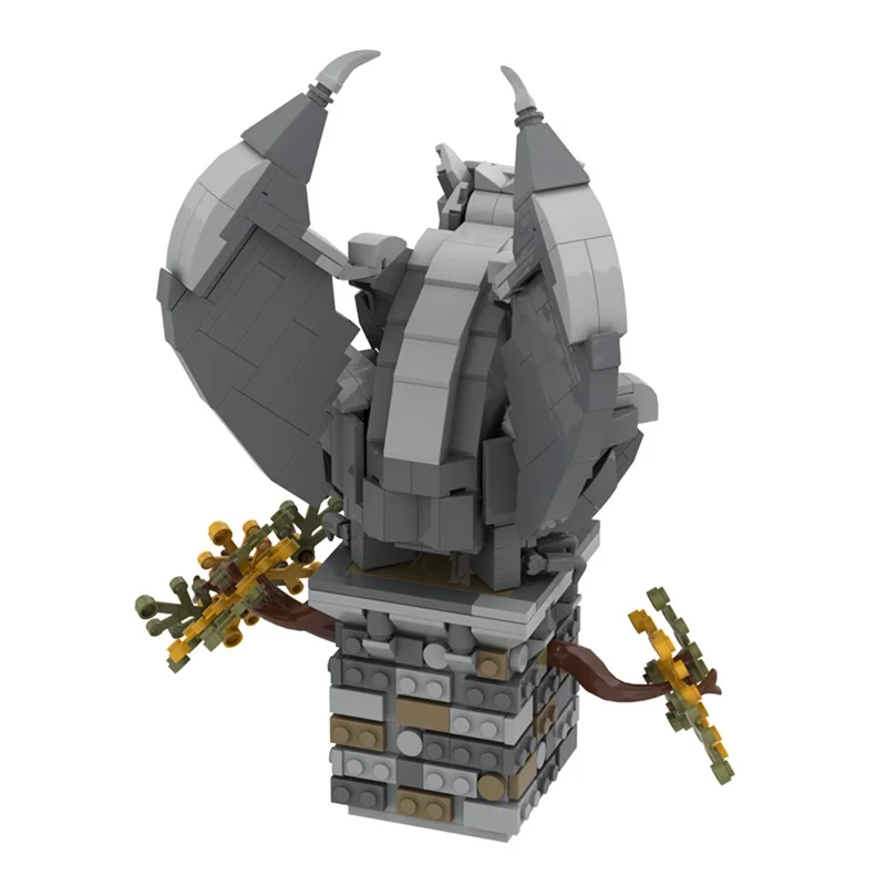 MOC Mythische Kreaturen V: Gargoyle Modell Bausteine Horror Stein Statue Gebäude Kreative Montage Spielzeug Erwachsene Geschenk