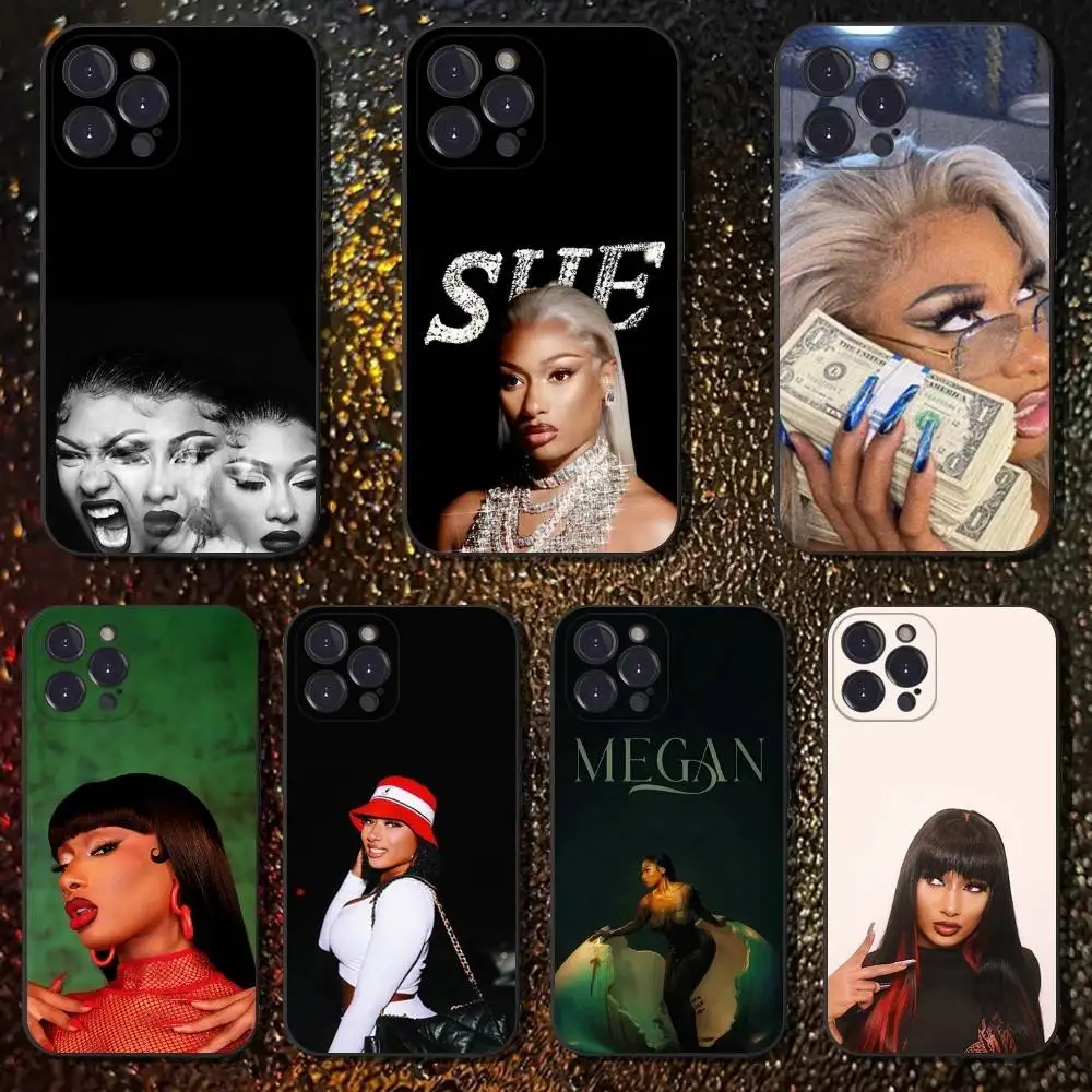 

Megan Thee S-Stallion Phone Case For iPhone 6,17,16,15,14,13,12,11 Plus,Pro Max,XS,X,XR,SE,Mini,8,7,Soft Silicone Black Cover