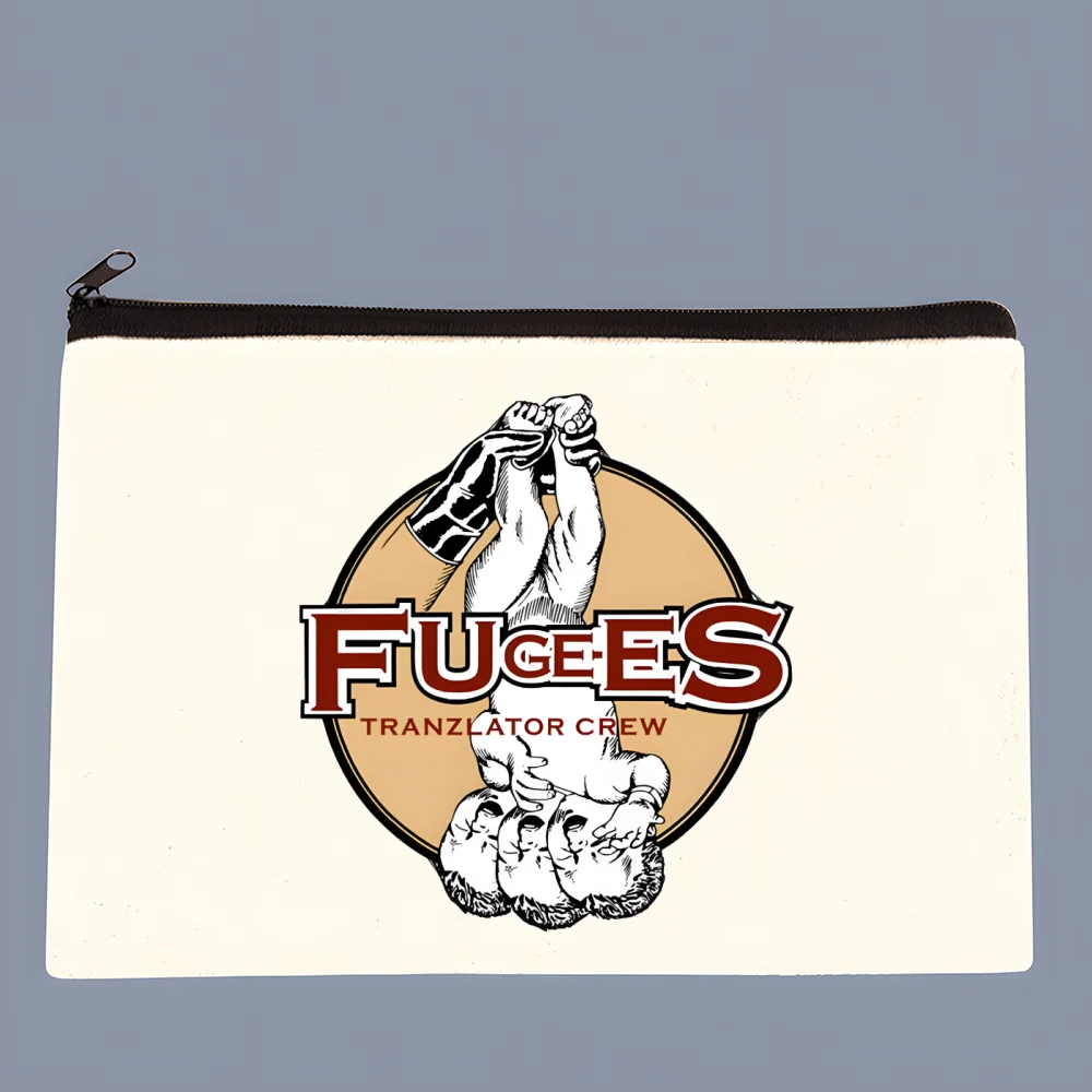 Fugees Refugees Lauryn Hill Sublimation Blank Canvas Makeup Bags Zipper Pouch Pencil Case Blank Craft Bags Cosmetic Pouch For