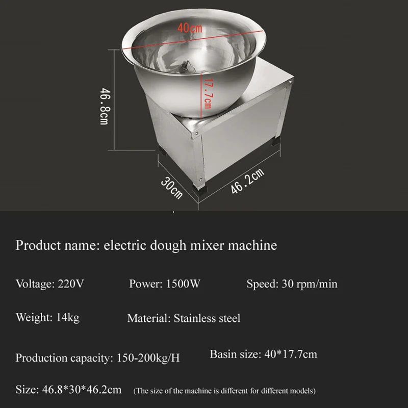 Flour Dough Mixer Machine Kneading Machine 220V Electric Food Minced Meat Stirring Pasta Mixing Maker Kitchen Appliances