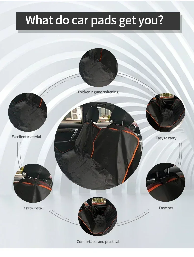 Hunde-Autositzbezug für den Rücksitz, Oxford-Stoff, langlebig, kratzfest, Hundehängematte, Haustiersitzbezug-Schutz für Autos, LKWs und SUVs – Detail 3