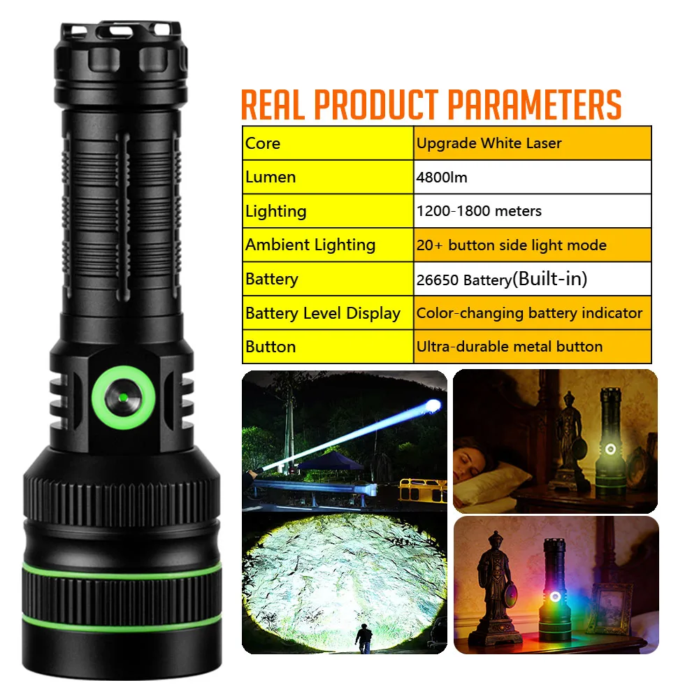 brightest rechargeable pocket flashlight 2019 Rechargeable Tactical Flashlight 19LED 3200Lm EDC Torch 5 Lighting Modes  Outdoor Camping Fishing Hunting Super Bright Flashlight