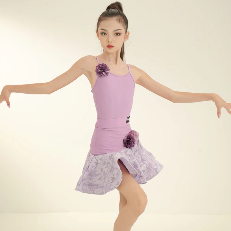 Lente en zomer nieuwe Latin-danskostuums, danskostuums voor kinderen en vrouwen, populaire grote rok en oefenpaksets