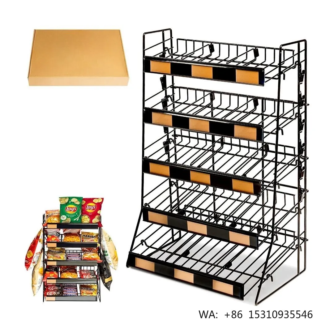Candy Display Rack Candy Organiser Snack Organiser for Countertop Display Snack Rack