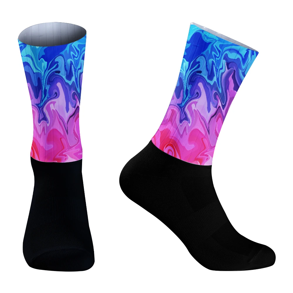 Estate traspirante antiscivolo 2024 nuovi calzini da ciclismo Silicone Pro Competition Aero Sports Bike Running Socks calzini muslimah