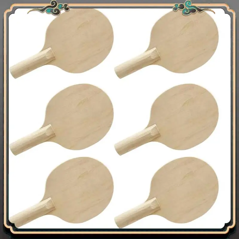 

Unpainted Wooden Table Tennis Paddles Kit(6Pcs) Includes Grips For DIY Projects- Lightweight Rackets For Crafting And Sports Lim