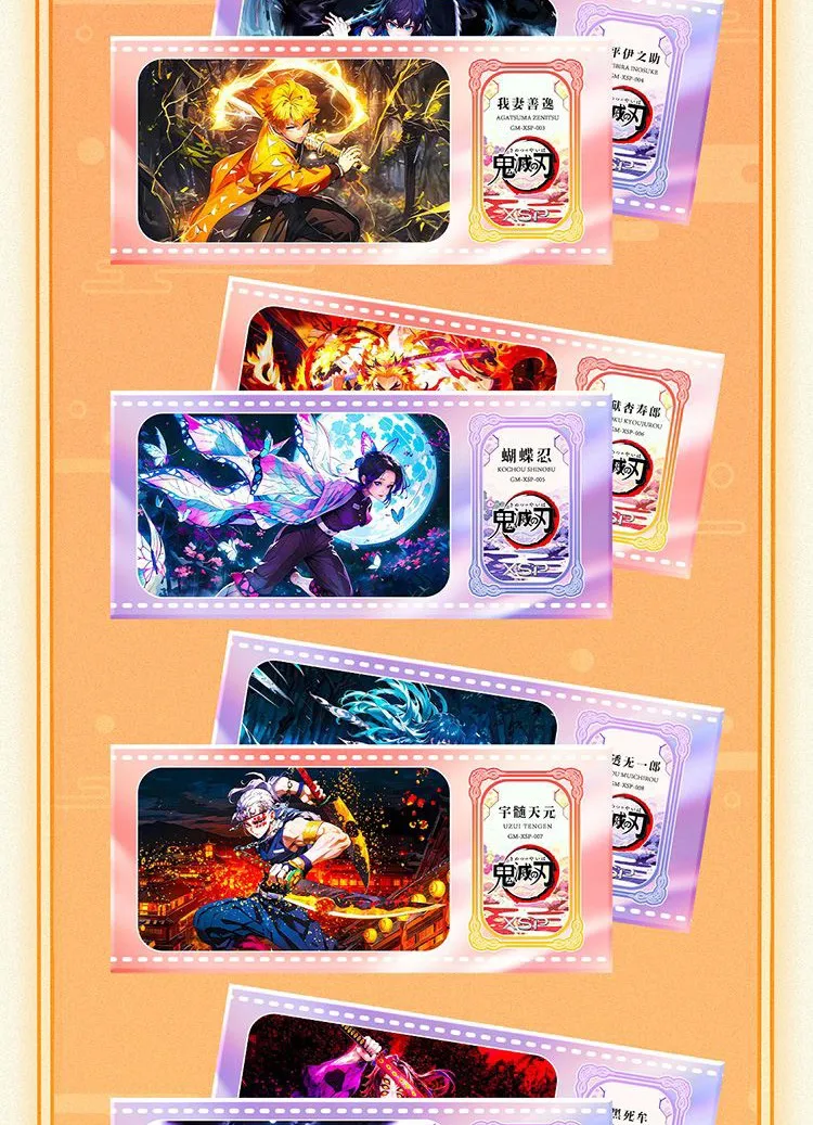 New Lebao Demon Slayer Kimetsu No Yaiba Cards Infinite Bonds First Bullet Anime Tanjirou Kamado Nezuko Shinobu Mitsuri Card Gift