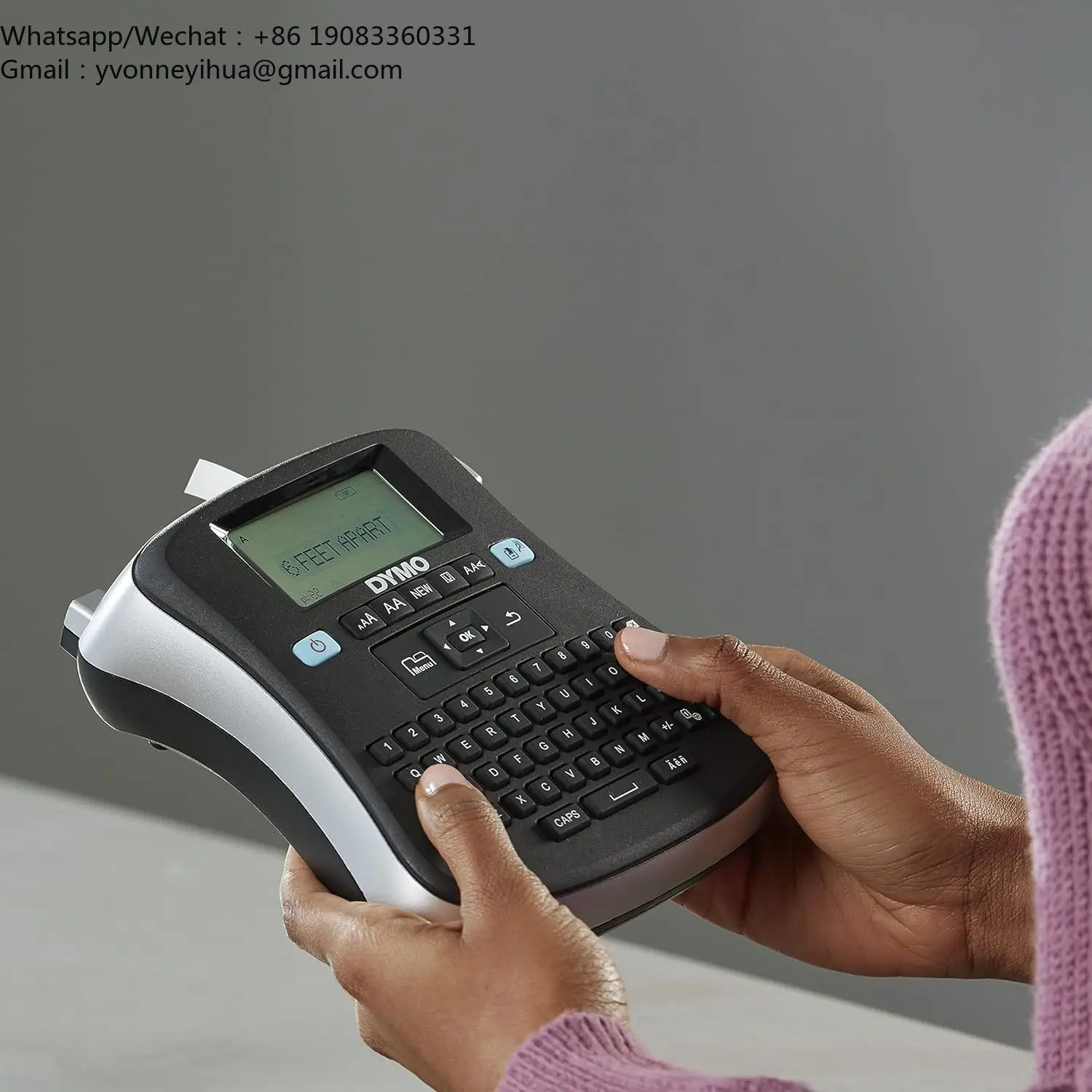 DYMO LabelManager 210D Portable Desktop Label Printer Large Display QWERTY Keyboard Chinese English Version Supports 12mm Paper