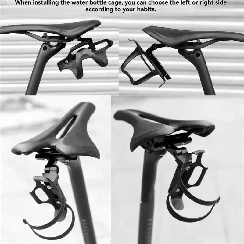 -A90P Bicycle Water Bottle Holder Adapter Bicycle Saddle Bottle Cage Extension Holder Bike Saddle Drink Cup Cage Adapter