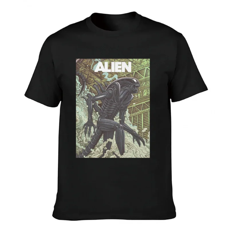 

80s Horror movie Xenomorph 1115 Scary Sci fi Alien Ripley Weyland gift T shirt for man Large size Tops Monster Graphic clothes