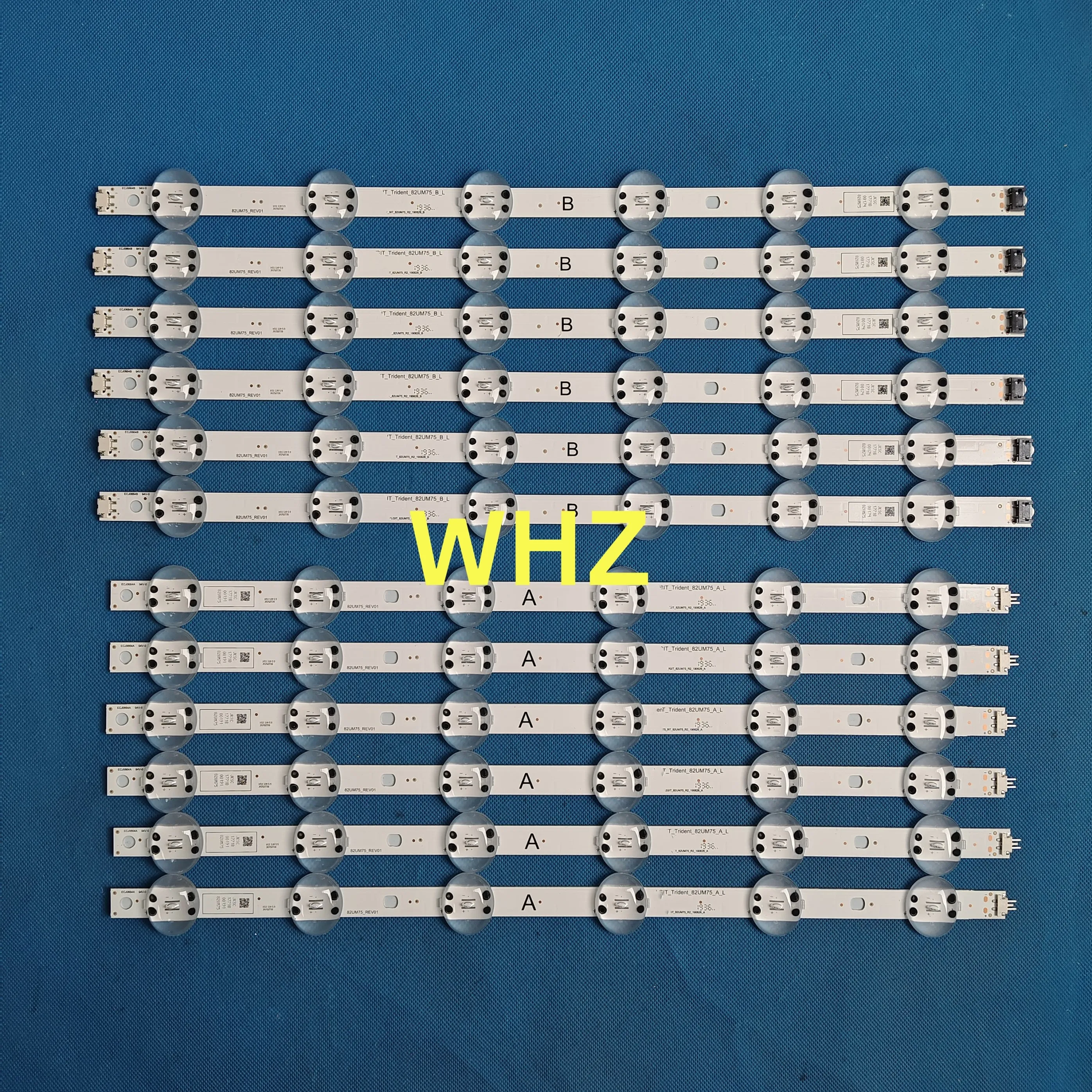

12 шт. светодиодных лент для подсветки для 82UM75 82UM8070 82UM7600PLB 82UM8070PUA 82UN8570PUC 82UM7500PTA Trident 82UM75_A B AGF30027301