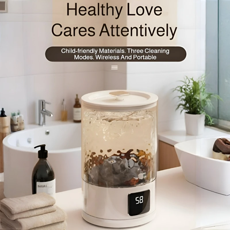 

Портативная мини-чашка для стирки, перезаряжаемая от USB стиральная машина для нижнего белья, бюстгальтера, детской одежды, домашнего использования в путешествиях