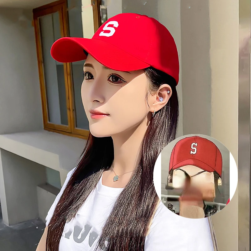 Anime Characters Inoue Ayako Cosplay White S Print Hat Adjustable Red Baseball Cap Sun Hat