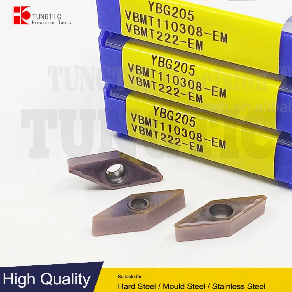 

VBMT110308-EM YBG205 YBG202 VBMT110308-EF YBC251 YBG205 Milling Inserts Carbide Cutter For CNC VBMT