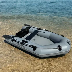Inflatable Fishing PVC Boat Solar Marine 2.3M Dinghy Kayak Surfing Boats 2-3Person with Air Mat Floor for Adult Outdoor Sport
