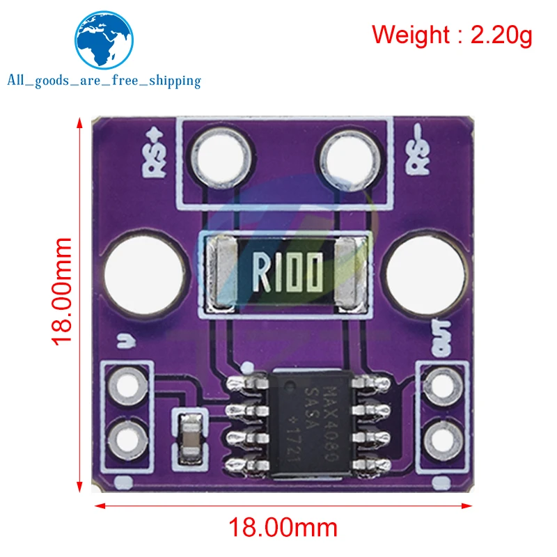 TZT MAX4080 MAX4080SASA Current Module Current Sense Amplifier Detector Module High Precision 4.5V 190uA For Arduino