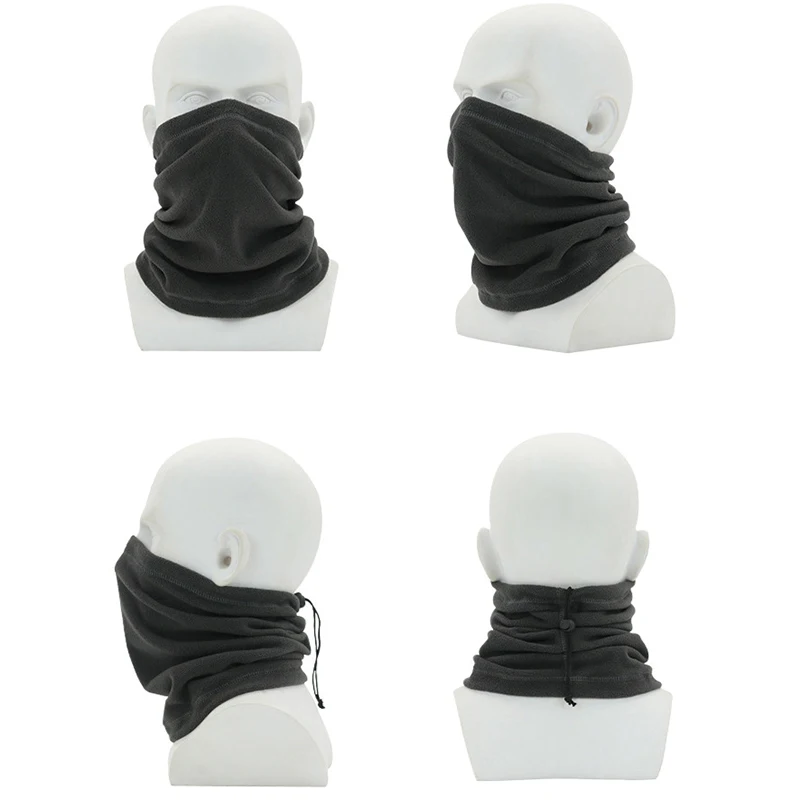 Winter Polar Fleece Balaclava Men Face Mask Neck Warmer Beanies Thermal Head Cover Tactical Sports Scarf Ski Caps