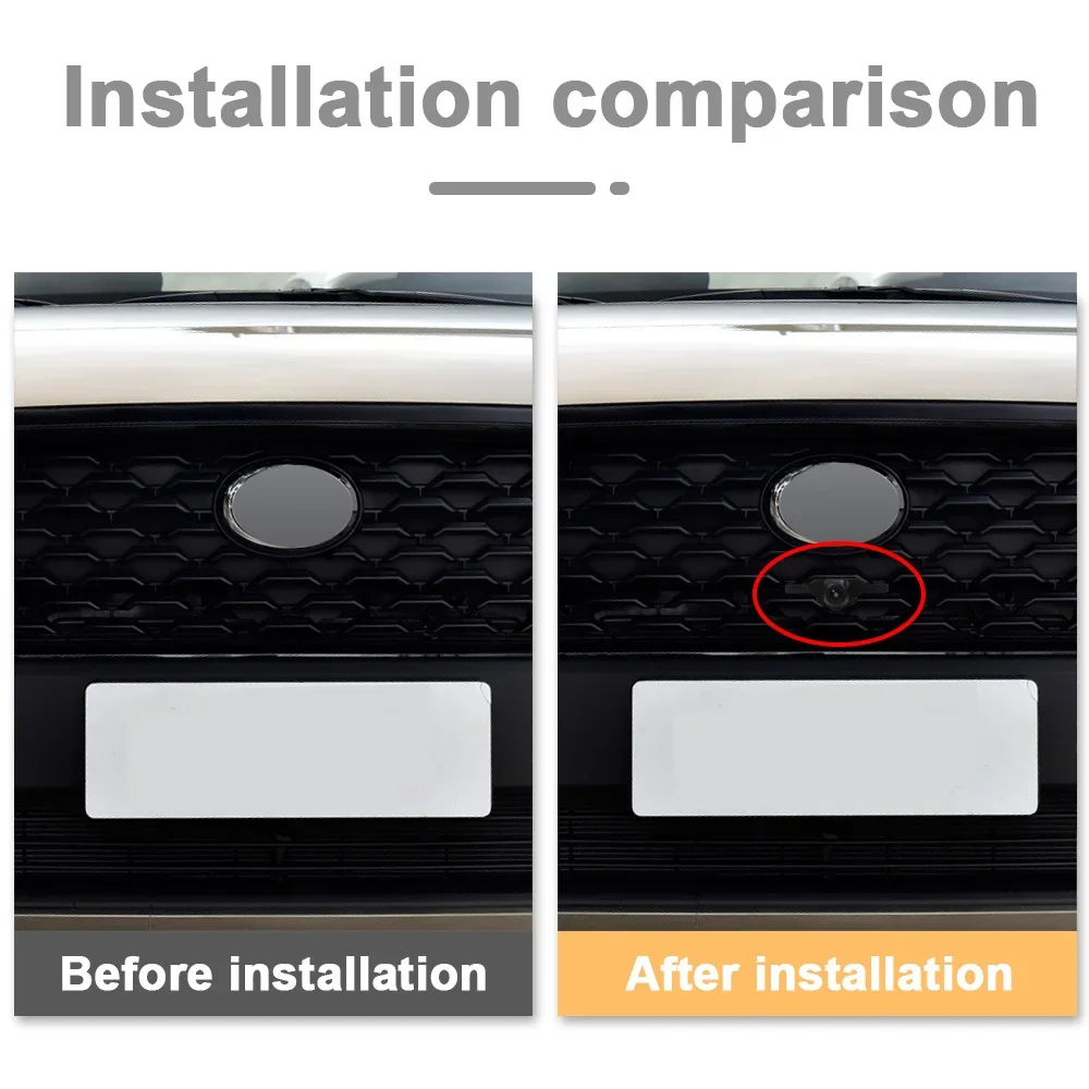 كاميرا رؤية أمامية للمركبة TEENRAM AHD 1080P لسيارة تويوتا 2022/2023 كورولا كروس للرؤية الليلية عين السمكة 150 °   عدسة مقاومة للماء