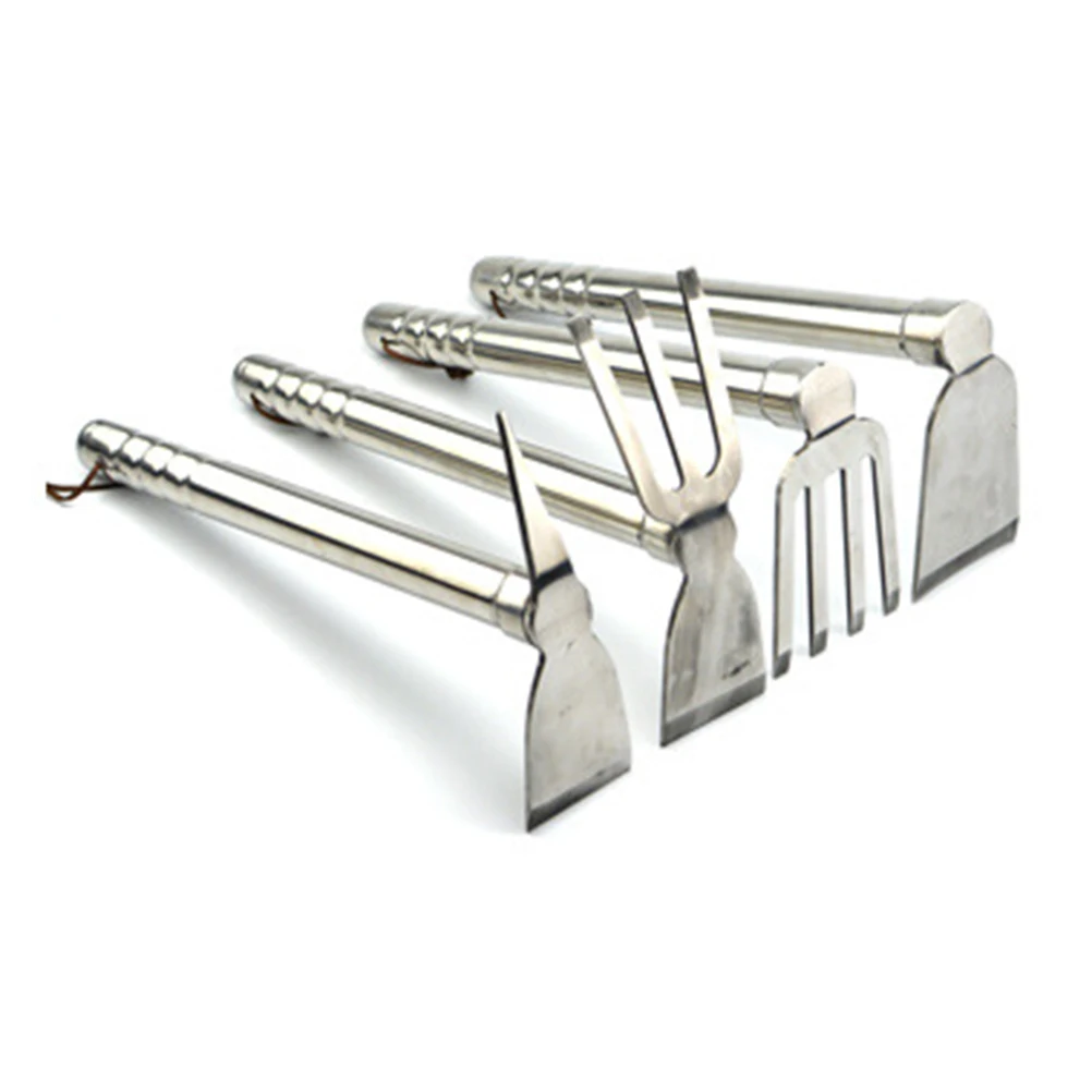 

Household Stainless Steel Handle Garden Pickaxe Double Use Hoe Lightweight Yard Planting Tool Portable for Gardening