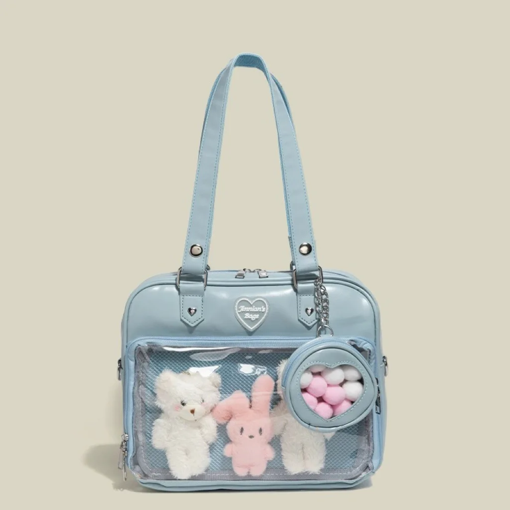 สไตล์ญี่ปุ่น Kawaii Itabag สําหรับตุ๊กตากระเป๋าถือขนาดใหญ่ใหม่ไนลอนโรงเรียนกระเป๋าสําหรับวัยรุ่น Tote กระเป๋าสะพาย JK กระเป๋า Crossbody