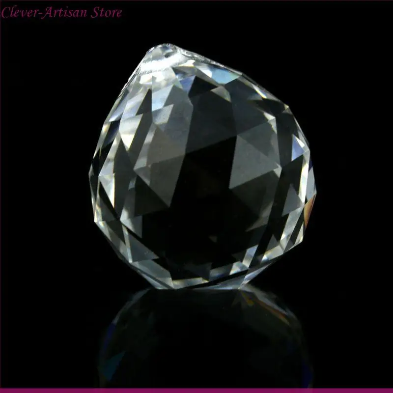 E06B Lámpara cristal transparente Bola colgante Swratcher Decoración bodas 20 mm