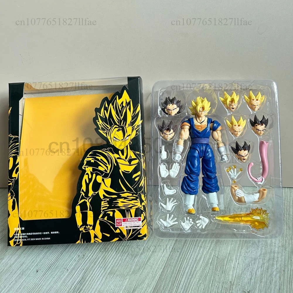 Dragon Ball Z SHF Super Saiyan SSJ Card Vegetto Son Goku Vegeta Action Figure Model Toys Joint Movable Doll Gift For Friends - view 2