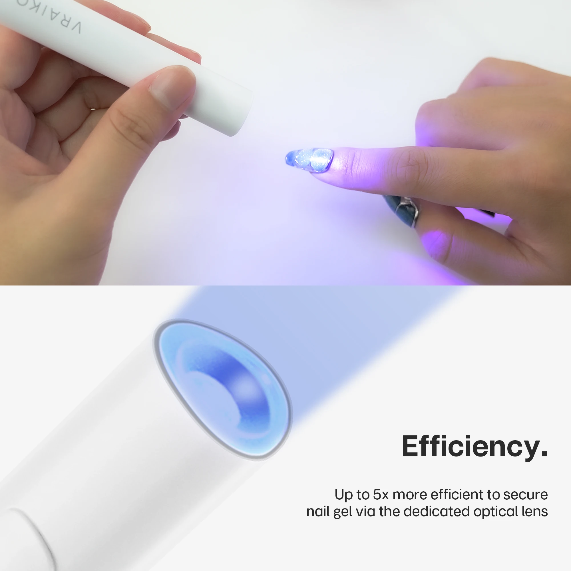 Minicure Handheld UV-licht voor gelnagels, draagbare UV-nagellamp met standaard, nageldroger voor snelle uitharding