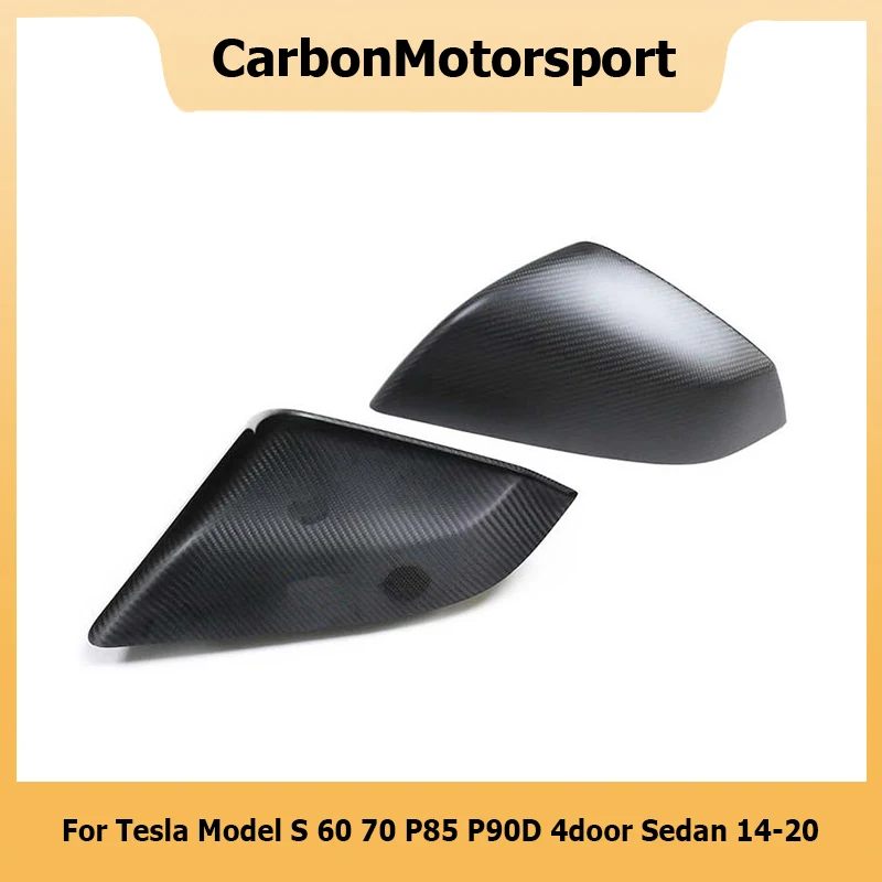 Styling Carbon Fiber Rearview Side Door Mirror Cover For Tesla Model S 60 70 P85 P90D 4 Door Sedan 14 15 16 17 18 19 20