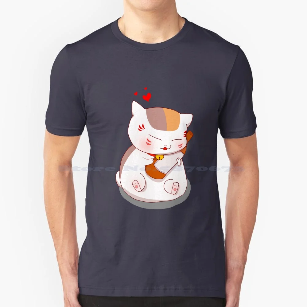 Nyanko Sensei With Sake T Shirt 100% Cotton Tee Character Funny Sake Nyanko Sensei Natsume Yuujinchou Natsumes Book Of Friends